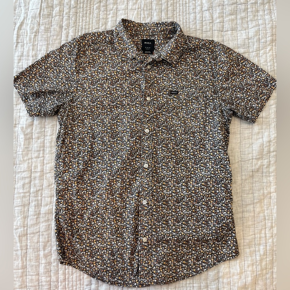 RVCA short sleeve floral button down